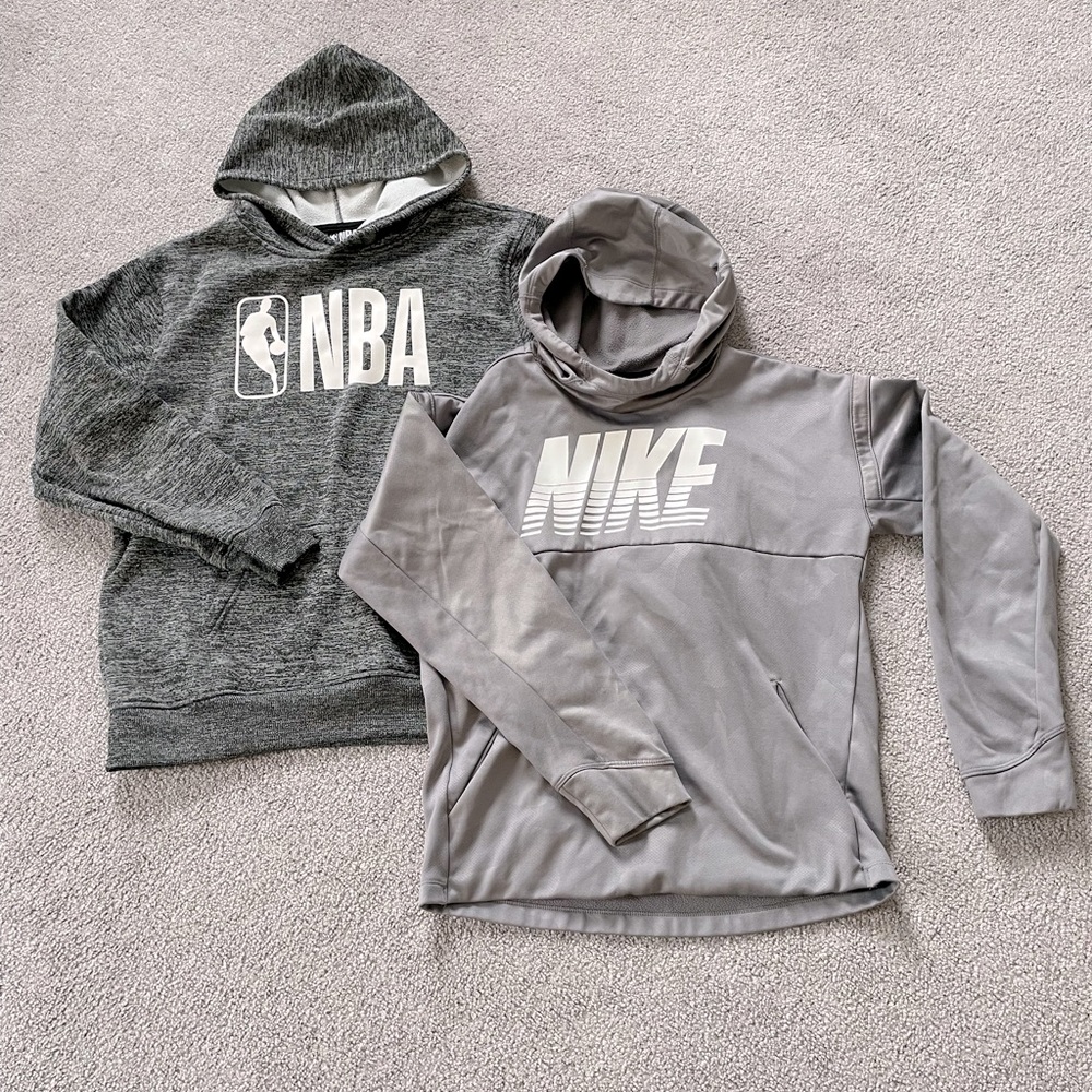 Mixed Lot (2) Nike NBA Hoodies Sweatshirts Boys Youth XL